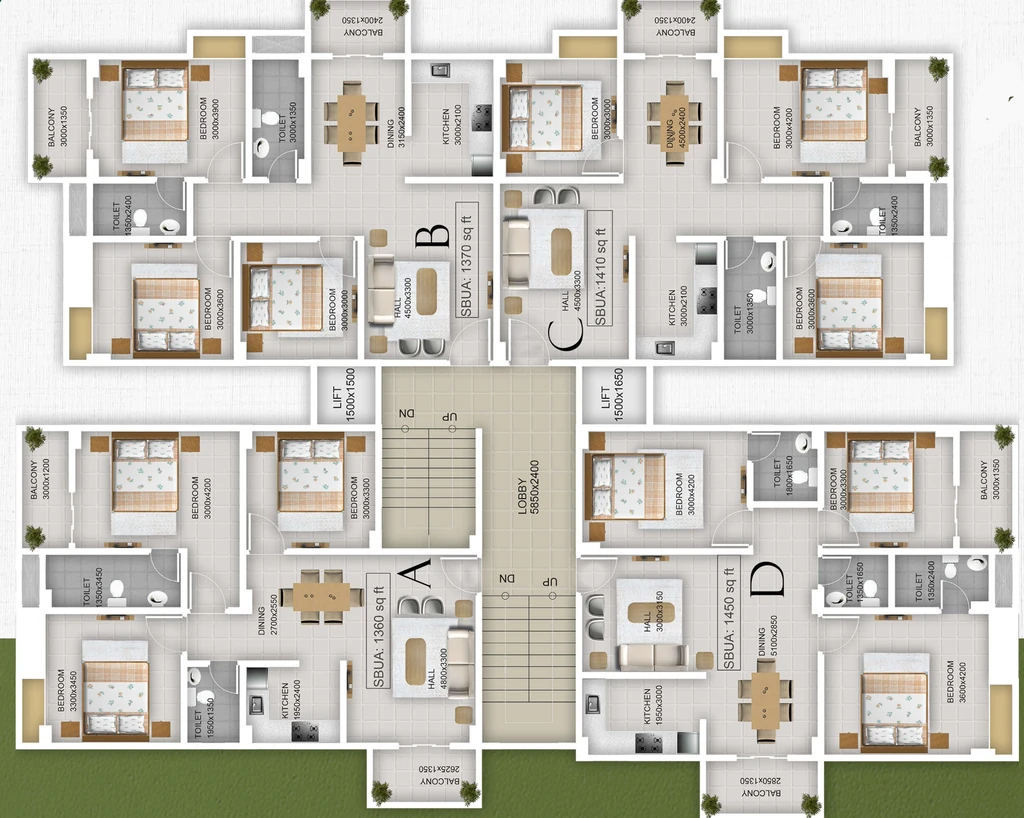 Floor Plan of Global Sanskriti in Bhetapara, Guwahati - Image 429798