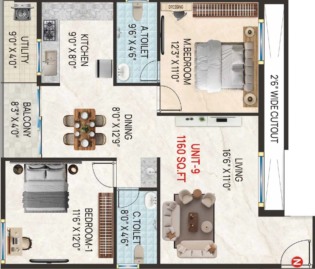 2 BHK Flat in Sai Golden Horizon in Kengeri, Bangalore - Image 928868