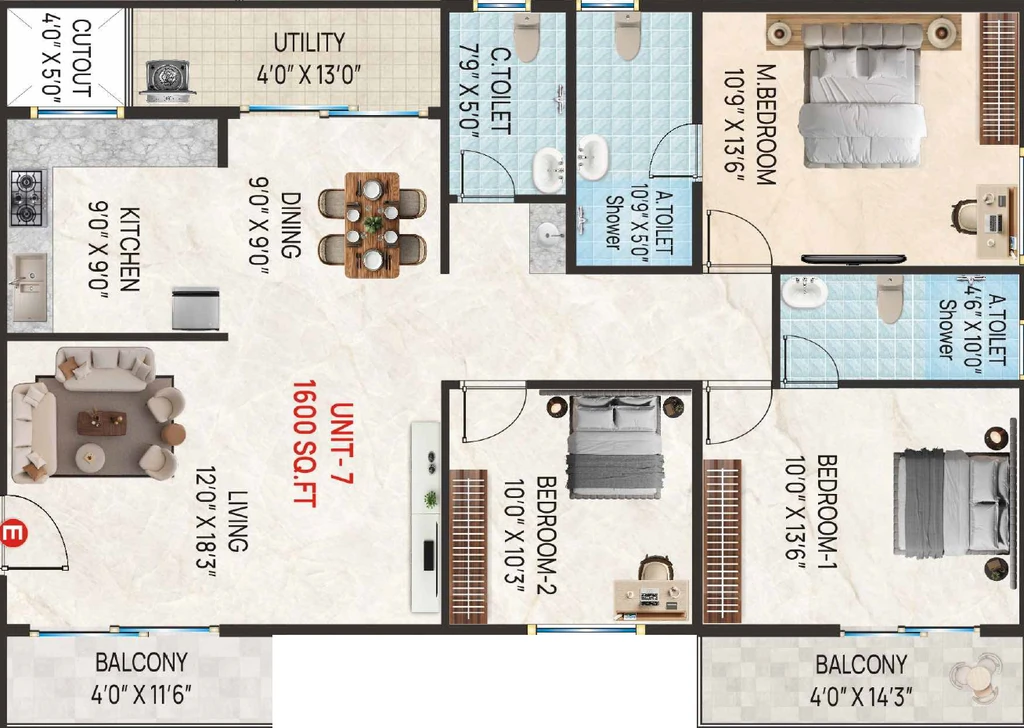 3 BHK Flat in Sai Golden Horizon in Kengeri, Bangalore - Image 928874
