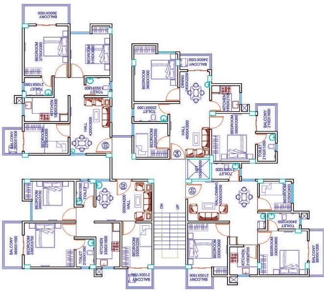 Floor Plan of Greentech Aarohan in Jalukbari, Guwahati - Image 430729