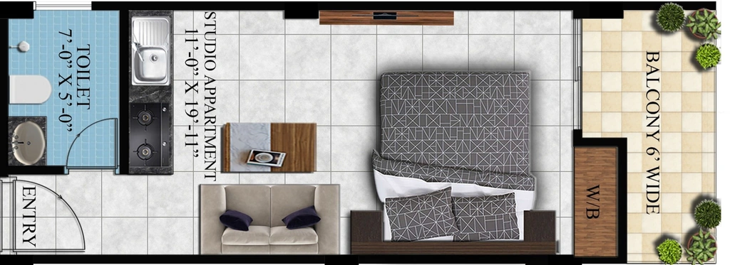 1 RK Flat in Goswami The Green Living in Jakhan, Dehradun - Image 928890
