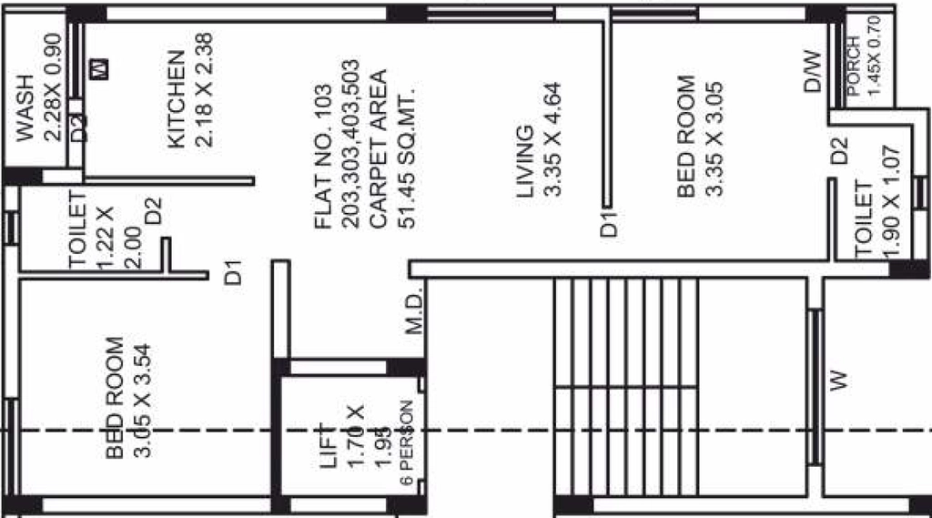 2 BHK Flat in Shree Vraj Bhumi 2 in Raiya, Rajkot - Image 928884