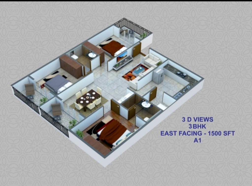 3 BHK Flat in Smart MR Green Woods in Basapura, Bangalore - Image 928908