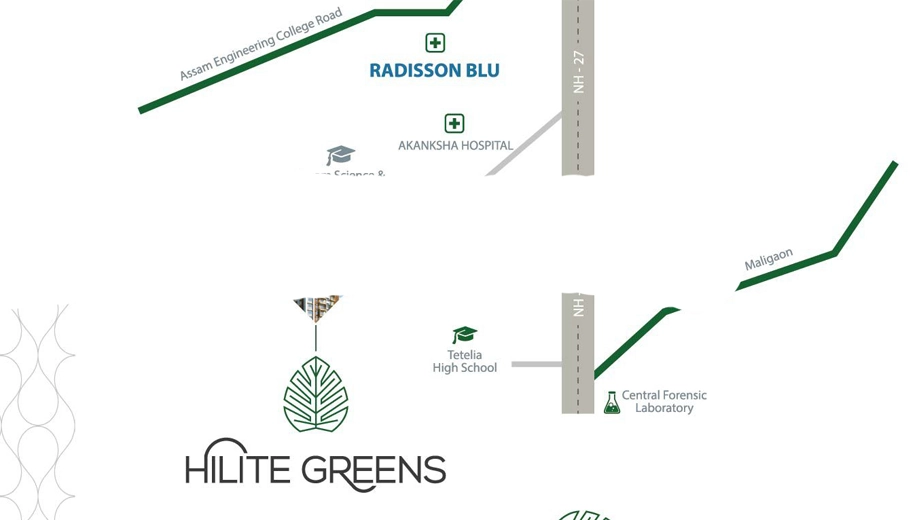 Location of Hilite Greens in Jalukbari, Guwahati - Image 430076