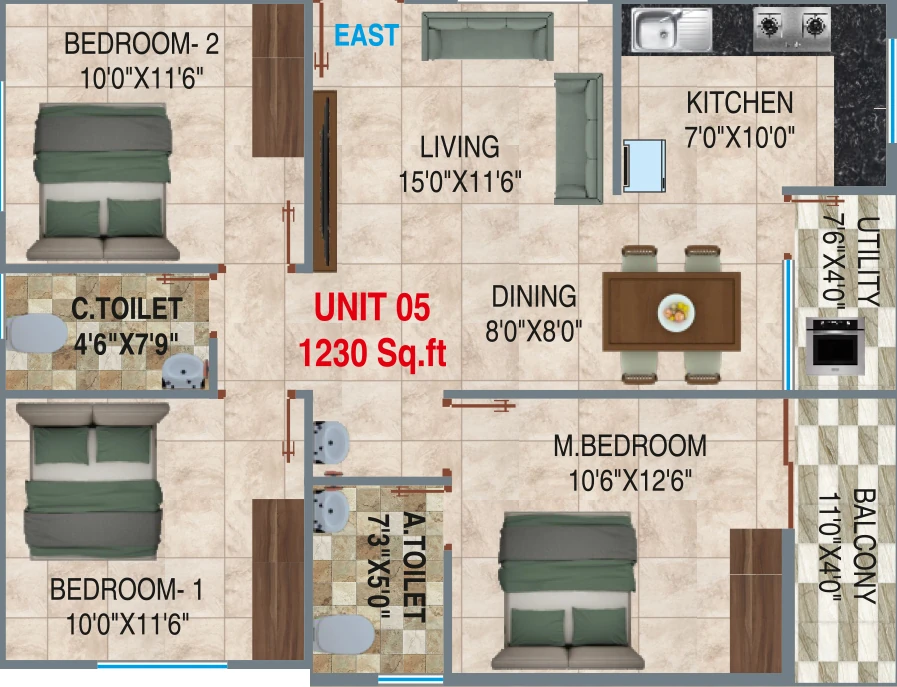 3 BHK Flat in MG Trident in Sarjapur, Bangalore - Image 928926