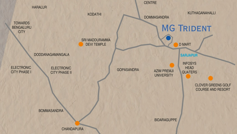 Location of MG Trident in Sarjapur, Bangalore - Image 429647