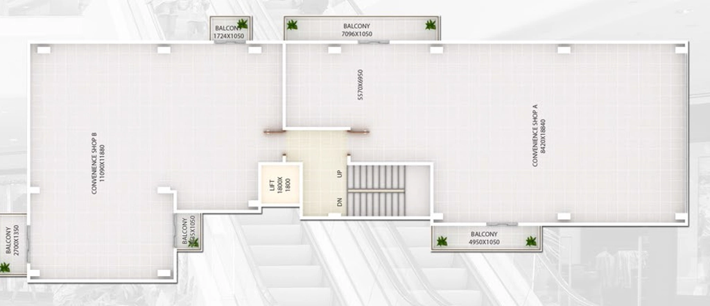 Floor Plan of Inclts Square in Beltola, Guwahati - Image 430090