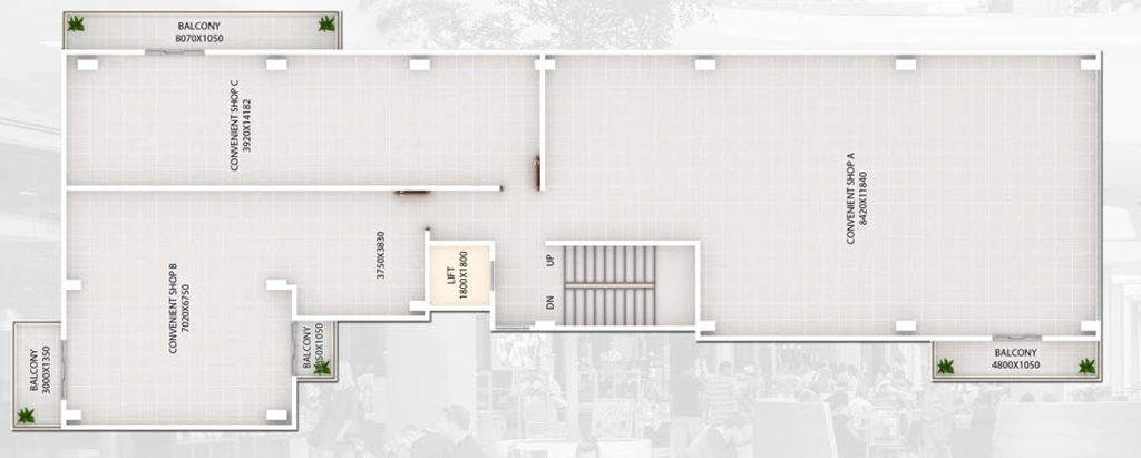 Floor Plan of Inclts Square in Beltola, Guwahati - Image 430088