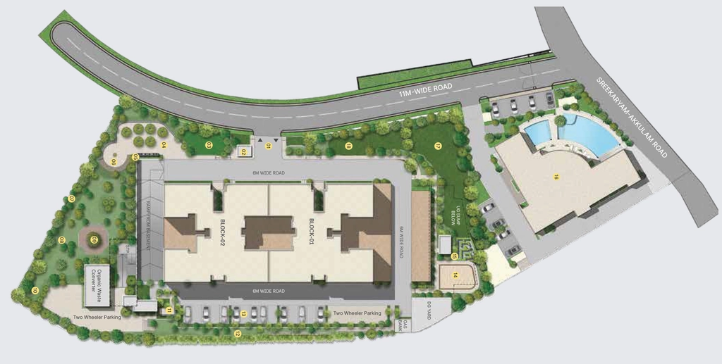 Master Plan of Sobha Meadows Whispering Hill in Aakkulam, Thiruvananthapuram - Image 429656