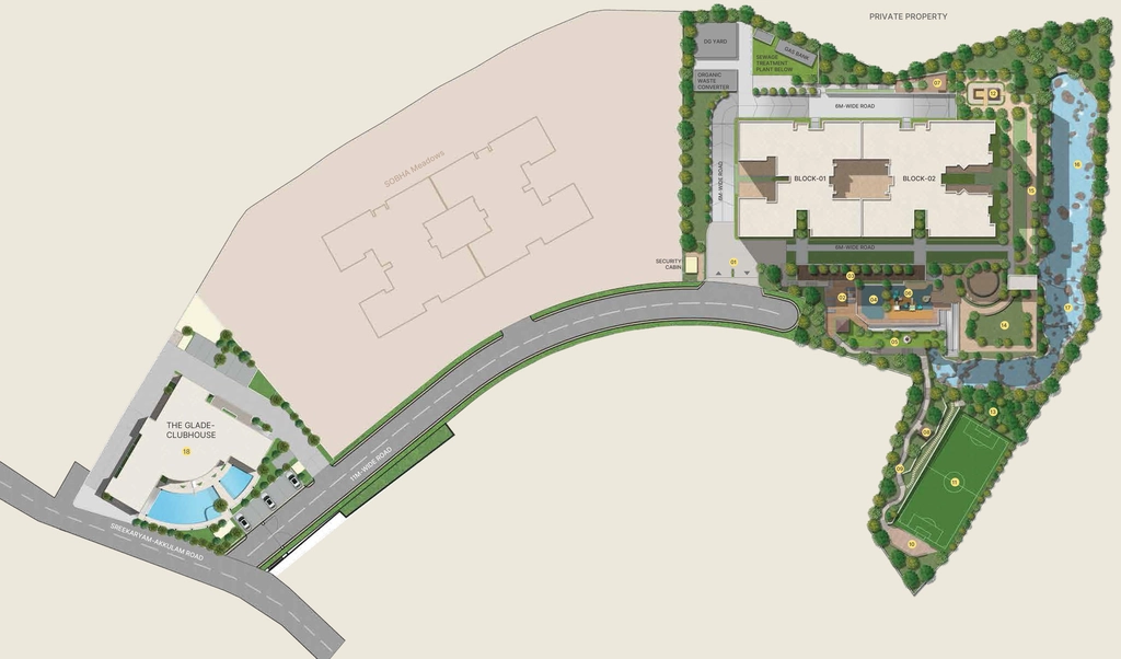 Master Plan of Sobha Ridge Whispering Hill in Aakkulam, Thiruvananthapuram - Image 429669