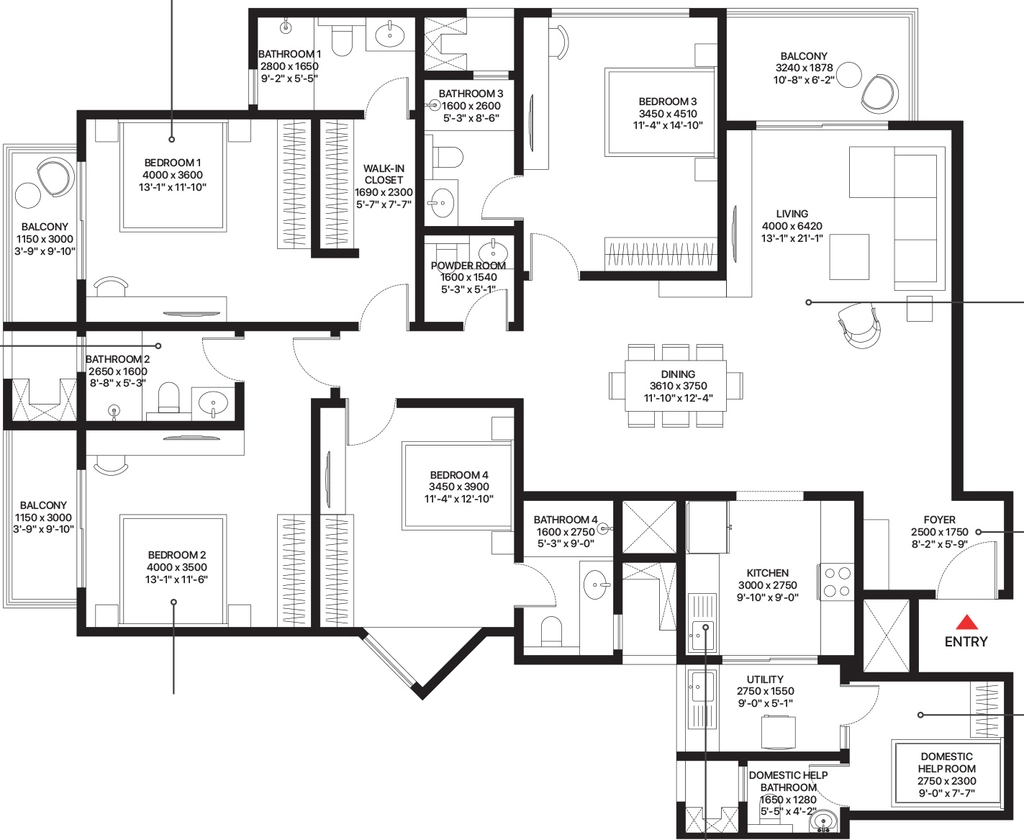 4 BHK Flat in Sobha Woods Whispering Hill in Aakkulam, Thiruvananthapuram - Image 928934
