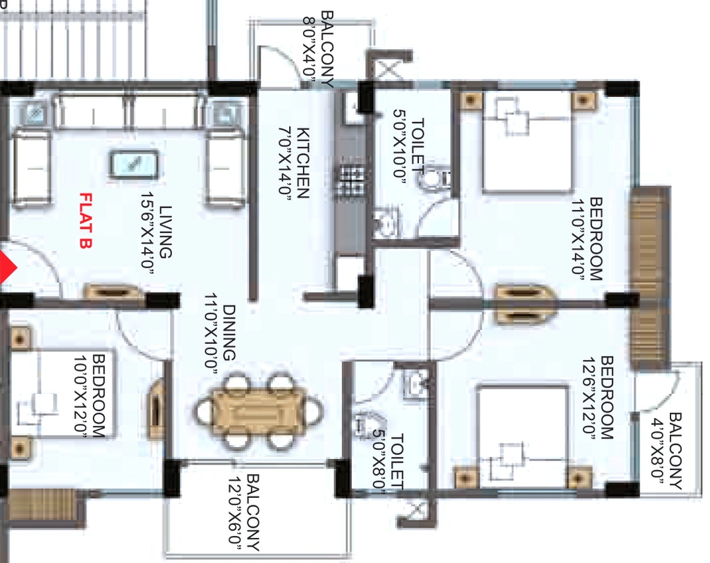 3 BHK Flat in Subham Buildwell in null, Guwahati - Image 928940