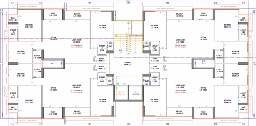 Floor Plan of Shivant Arkelia in Khadsad, Surat - Image 429710