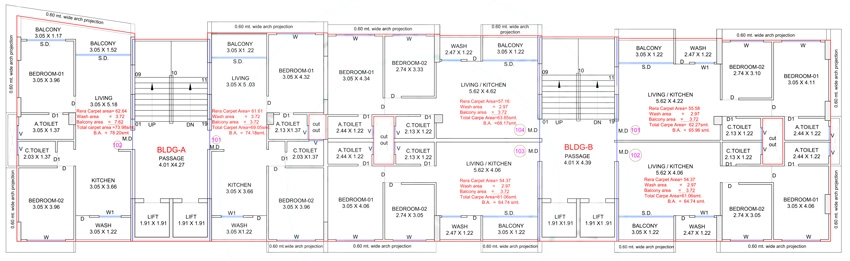 Floor Plan of Om Shloka Sanjeevani in Althan, Surat - Image 429717