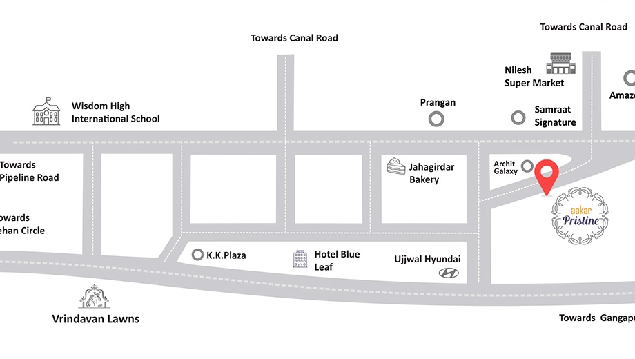 Location of Aakar Pristine in Anandvalli, Nashik - Image 429736