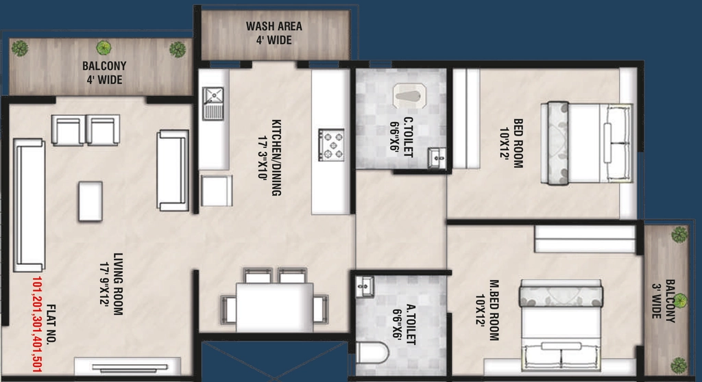 2 BHK Flat in Adikara Rivernest Apartment in Chandshi, Nashik - Image 928955