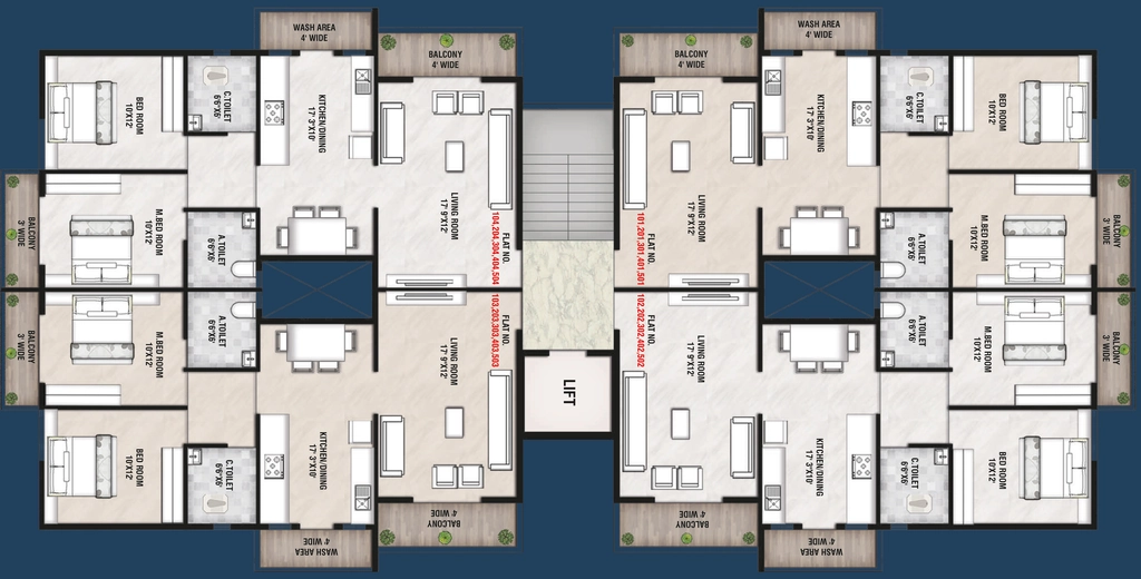 Floor Plan of Adikara Rivernest Apartment in Chandshi, Nashik - Image 429743