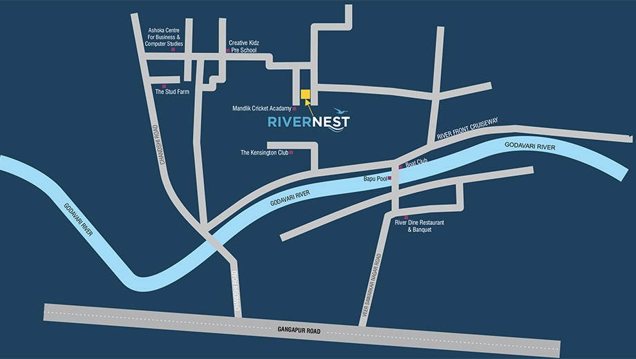 Location of Adikara Rivernest Apartment in Chandshi, Nashik - Image 429742