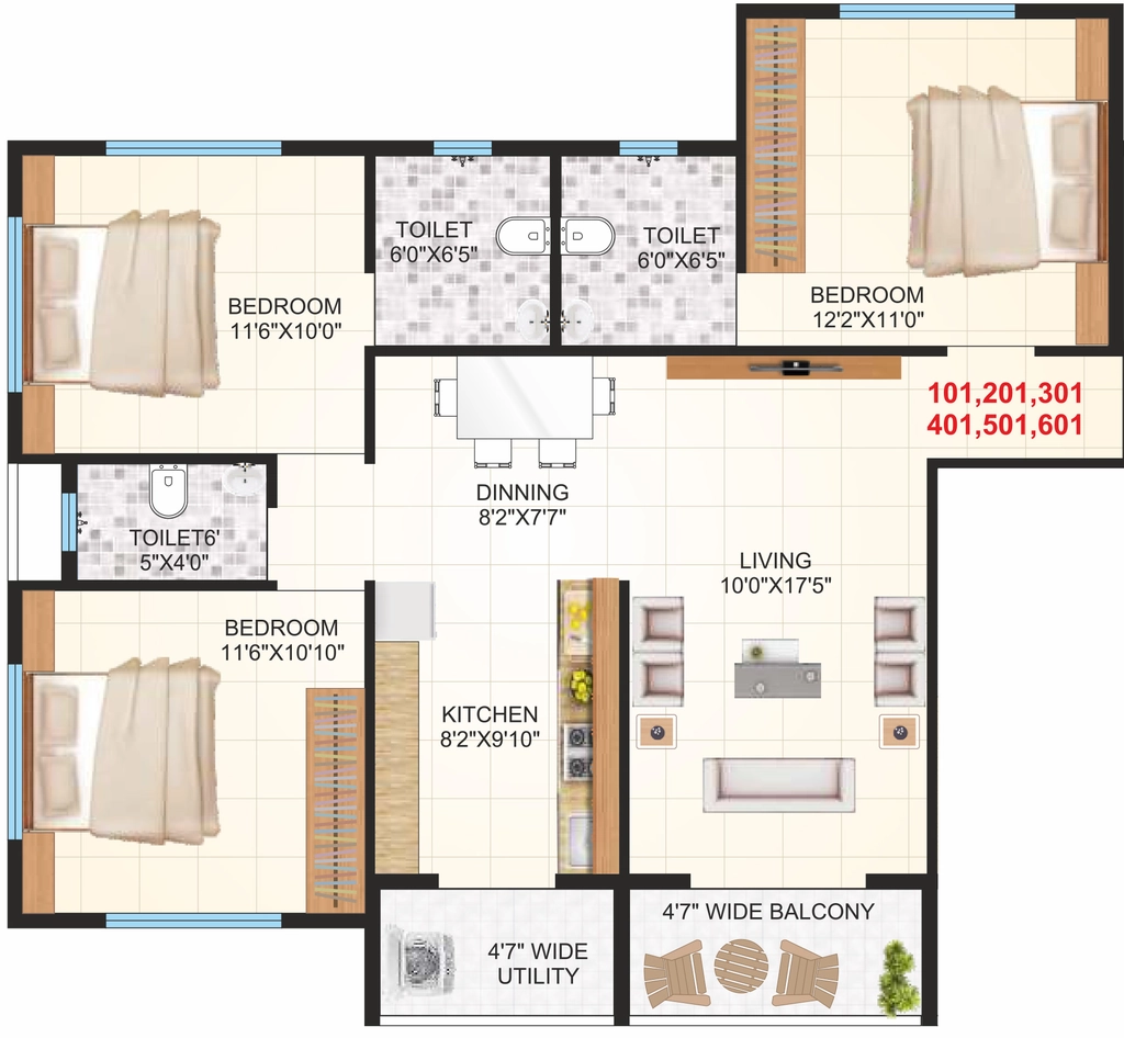 3 BHK Flat in Bhagyalaxmi Swarup in Gangapur Road, Nashik - Image 928968