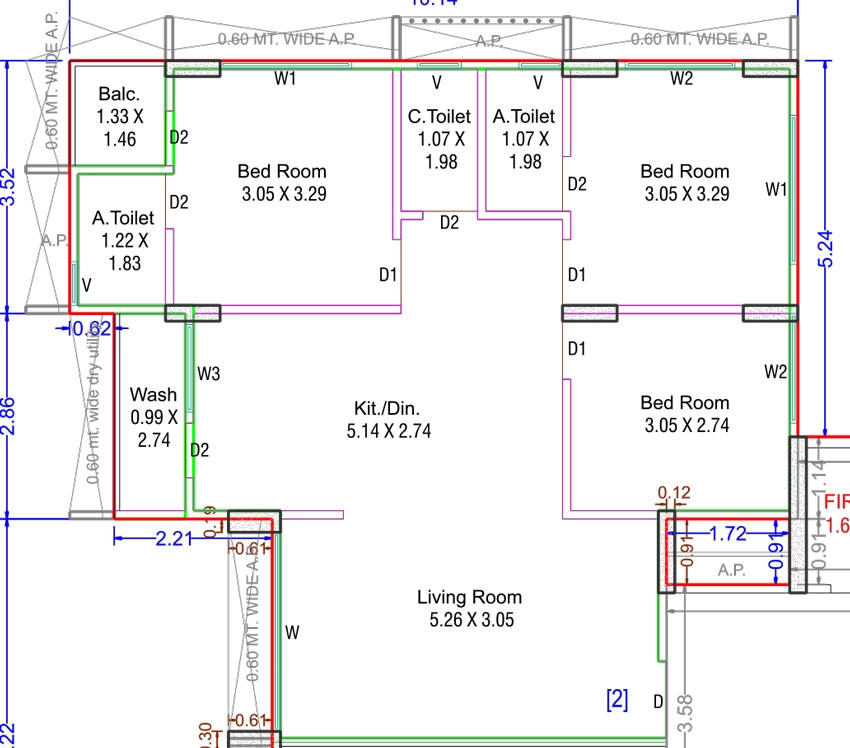 3 BHK Flat in Takshashila Heights Phase 2 in Udhana, Surat - Image 928981