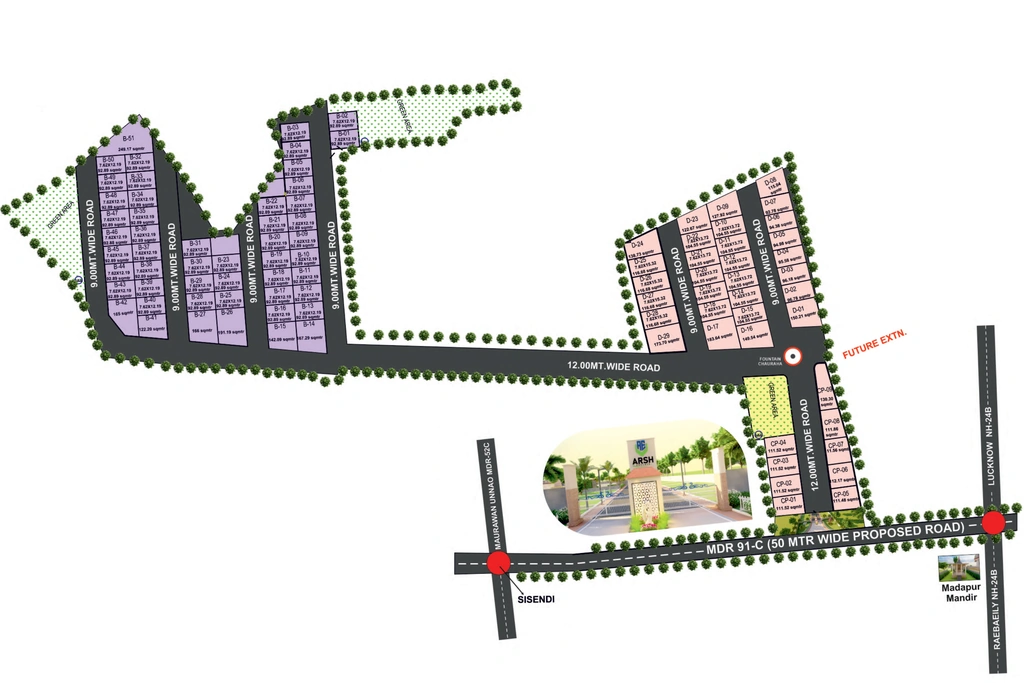 Master Plan of Aarya Arsh Enclave in Mohanlalganj, Lucknow - Image 429819