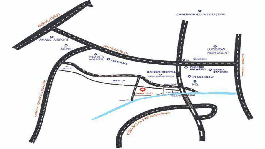 Location of Capital Smart City in Sultanpur Road, Lucknow - Image 429858