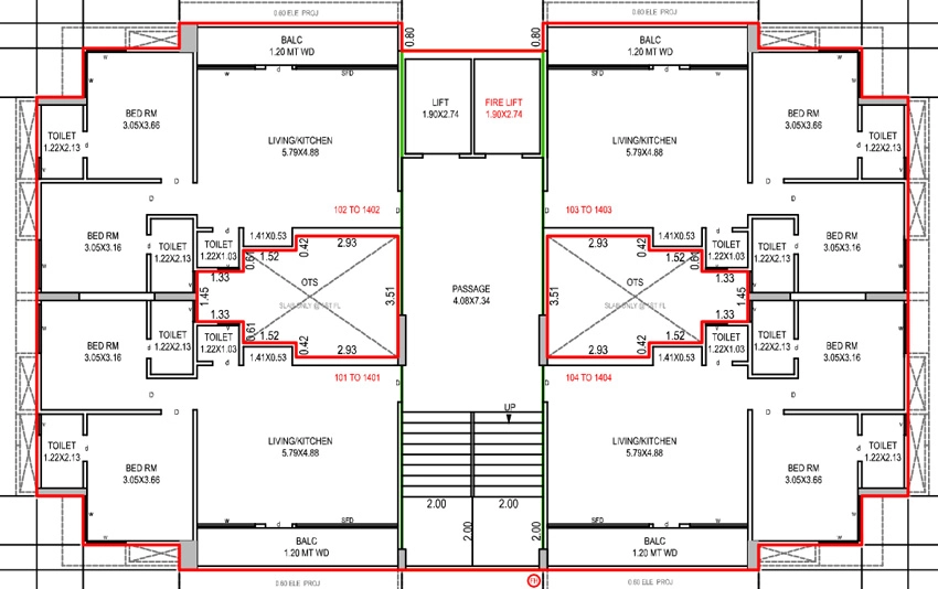 Floor Plan of Valletta Vista in Palanpur, Surat - Image 429900