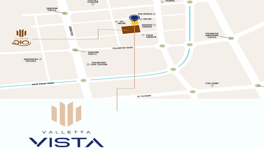 Location of Valletta Vista in Palanpur, Surat - Image 429899