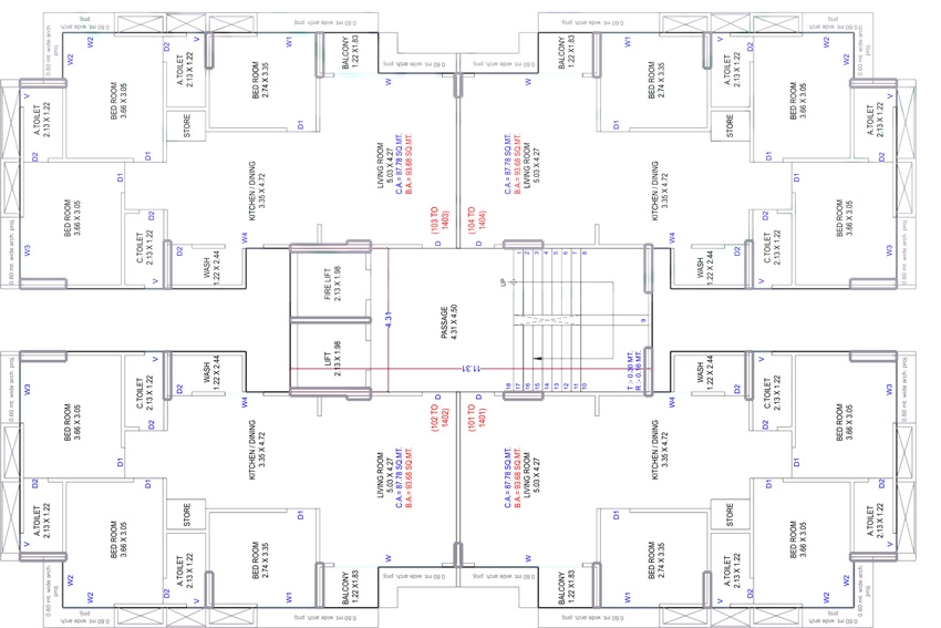 Floor Plan of Anantay Heights in Mota Varachha, Surat - Image 429905