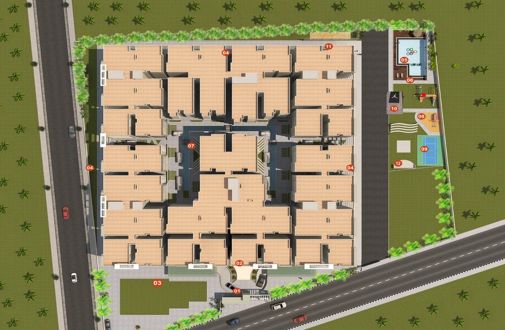 Master Plan of A1 Adarsh Paradise in Hoskote, Bangalore - Image 429915