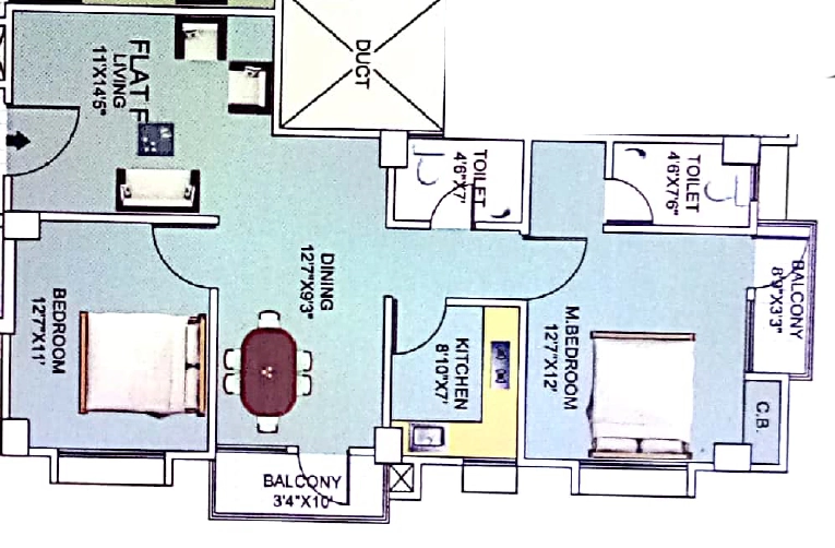 2 BHK Flat in MP Palacia Woodstock in Jalukbari, Guwahati - Image 929223