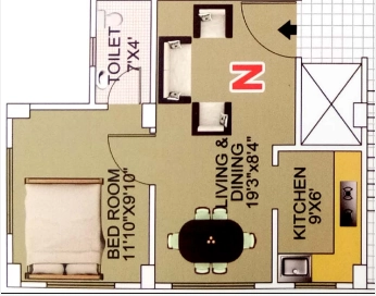 1 BHK Flat in MP Palacia Woodstock in Jalukbari, Guwahati - Image 929219