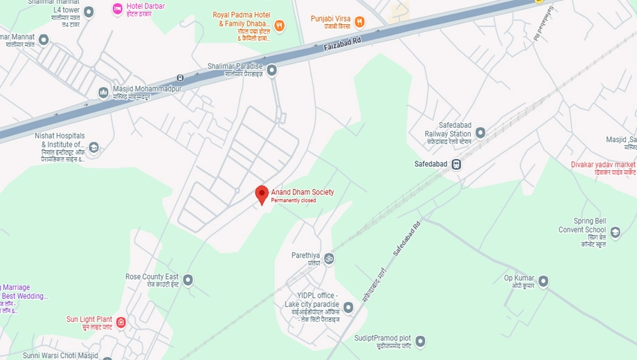 Location of Anand Dham Society in Faizabad Road, Lucknow - Image 429925