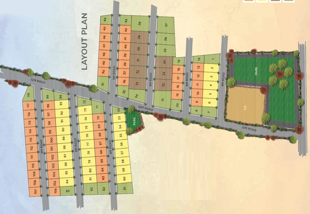Master Plan of Hegde Silver Spring in Bogadi, Mysore - Image 430020