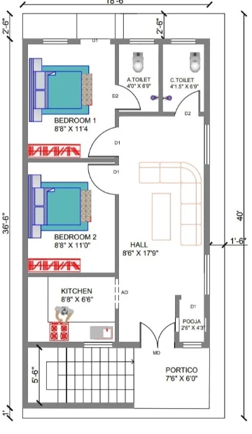 2 BHK Flat in Urban Suraksha Enclave in Hunsur, Mysore - Image 929042
