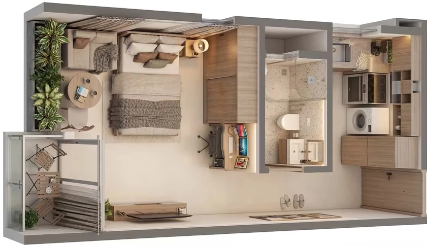 1 BHK Studio Apartment in Memco Skyline Jutaku in Singasandra, Bangalore - Image 929039