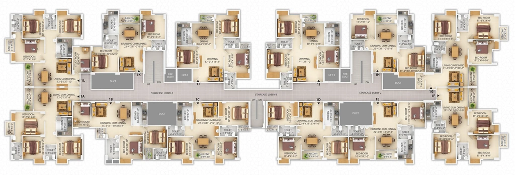Floor Plan of Protech Galaxy in Bhetapara, Guwahati - Image 430166