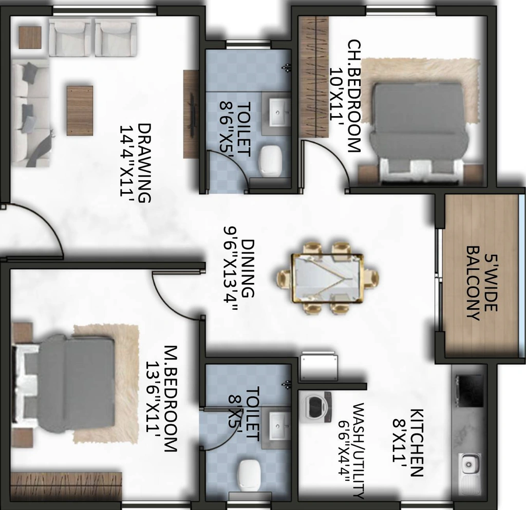 2 BHK Flat in Parth Atmosphere in Sarjapur Road, Bangalore - Image 929049