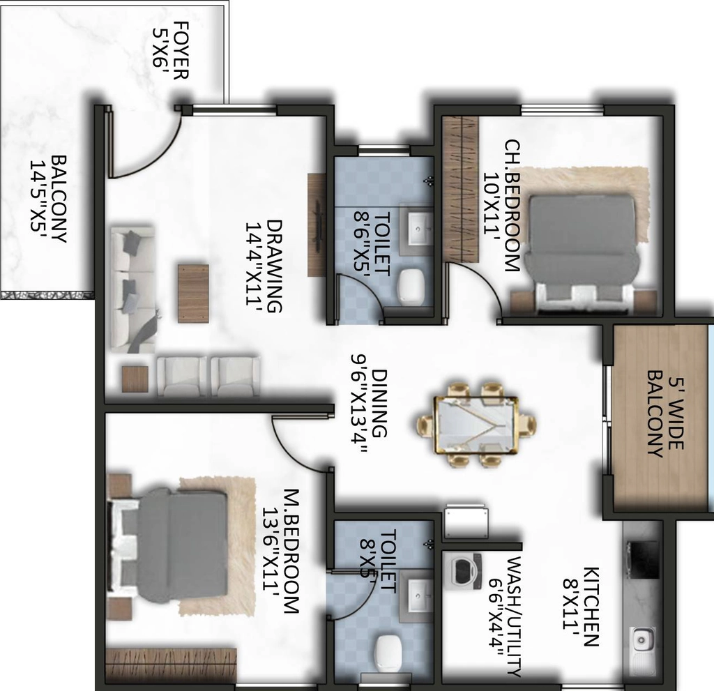 2 BHK Flat in Parth Atmosphere in Sarjapur Road, Bangalore - Image 929050