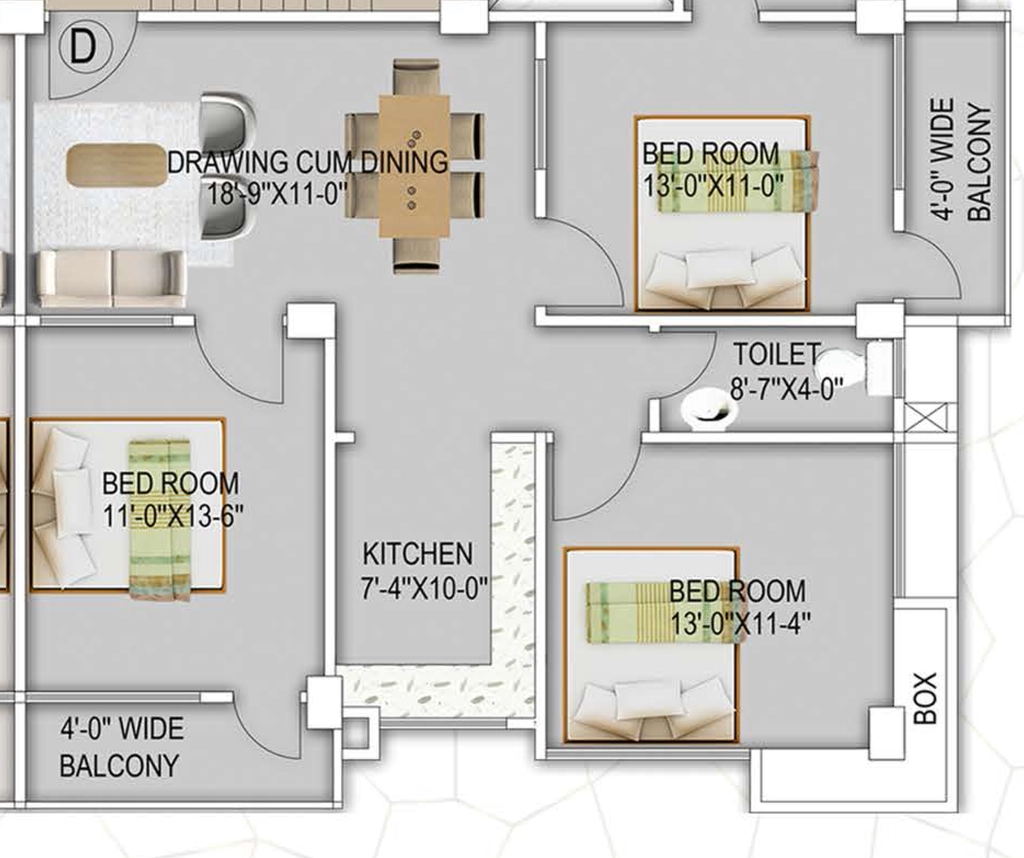 3 BHK Flat in Royal Twin Towers in Jalukbari, Guwahati - Image 929176