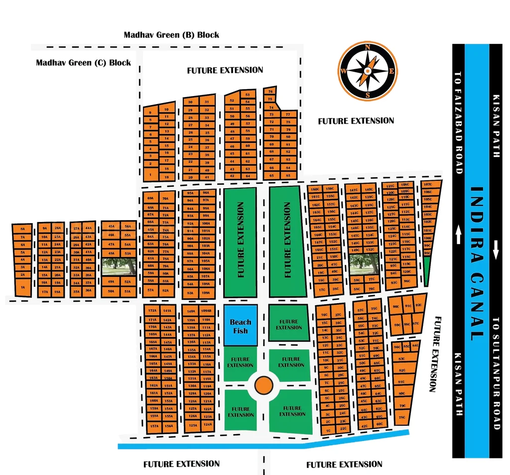 Master Plan of Housing Gulmohar Green in Gomti Nagar Extension, Lucknow - Image 430018