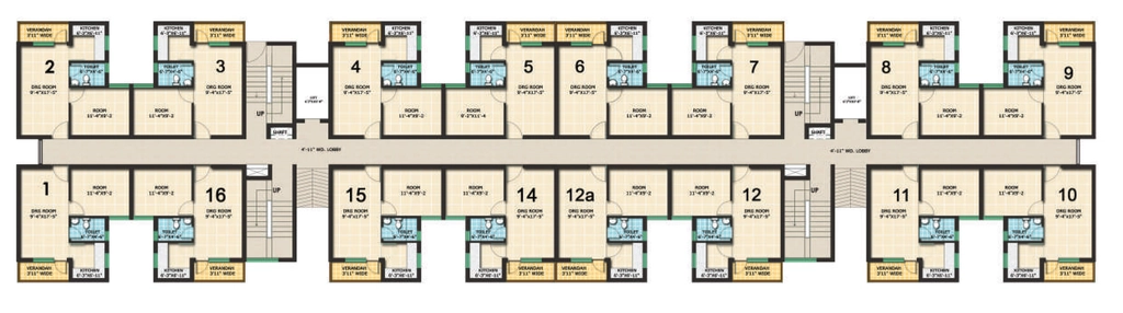 Floor Plan of Chandra Shekhar Azad & Khudiram Bose Enclave in Raebareli Road, Lucknow - Image 430030