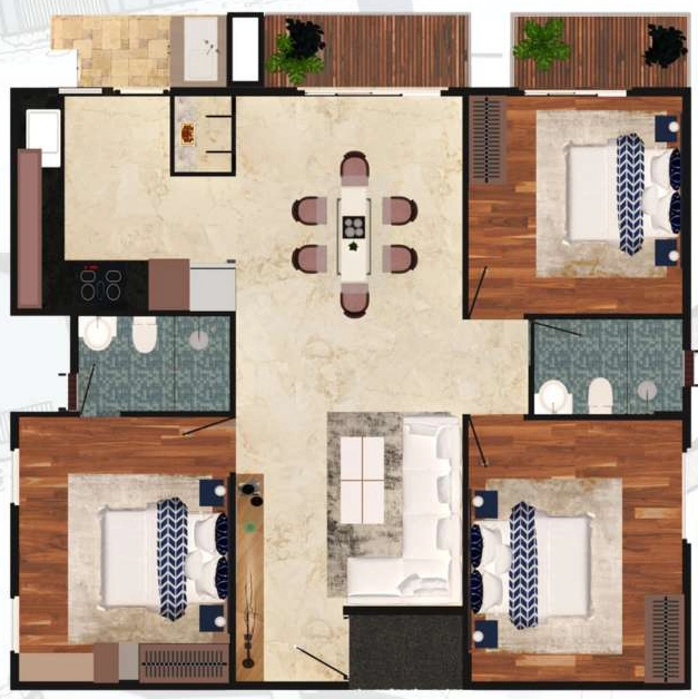 3 BHK Flat in Prakruthi Nandi Brindavan in Uttarahalli, Bangalore - Image 929135