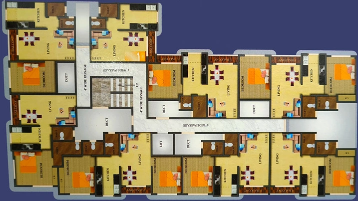 Floor Plan of Chaplot Residency in Boisar West, Palghar - Image 91147