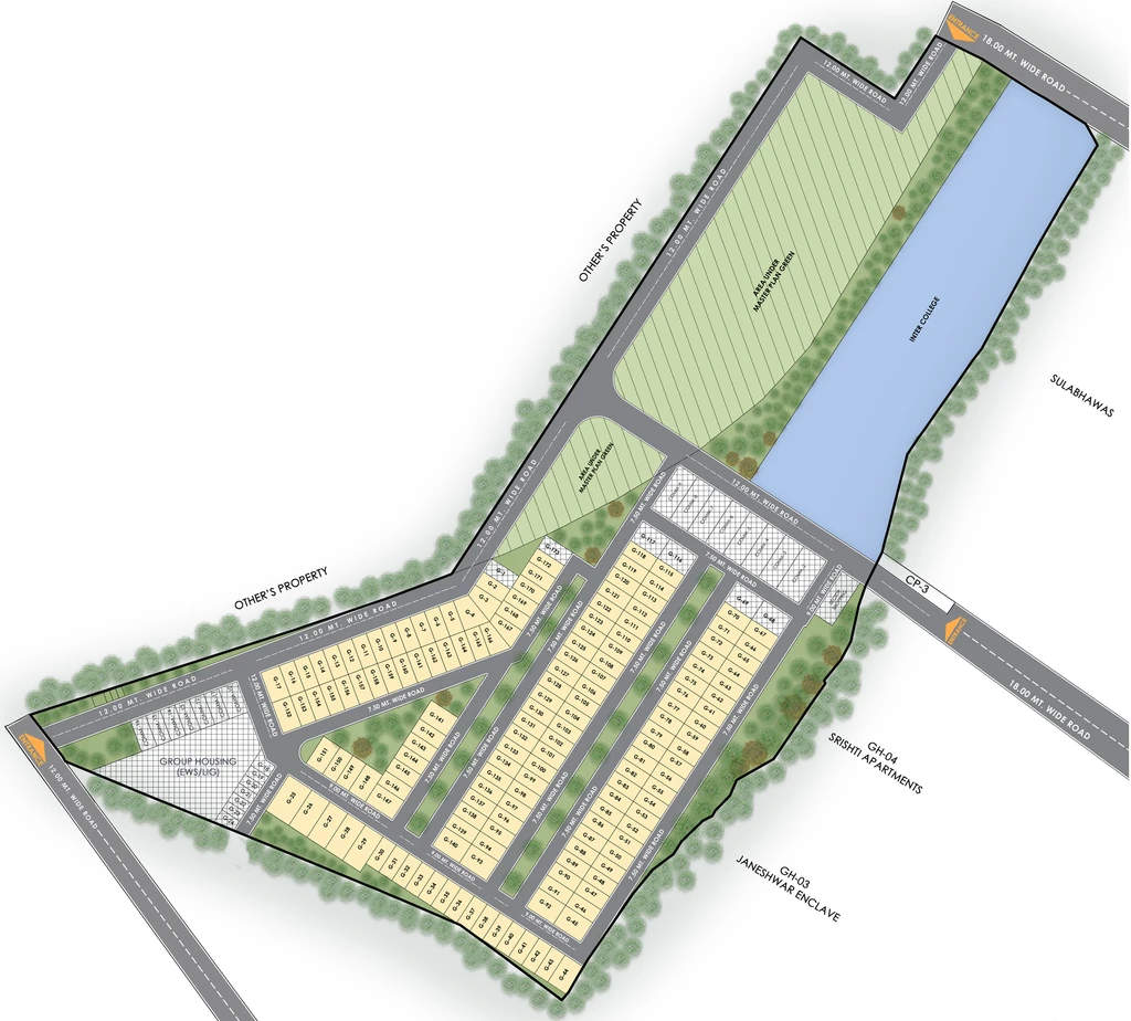 Master Plan of Reciprocal Green in Jankipuram Extension, Lucknow - Image 430046