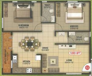 2 BHK Flat in Rakshitha Residency in Kalyan Nagar, Bangalore - Image 929147