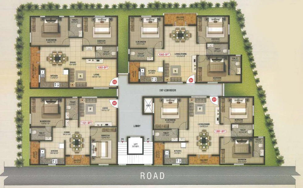 Master Plan of Rakshitha Residency in Kalyan Nagar, Bangalore - Image 430159