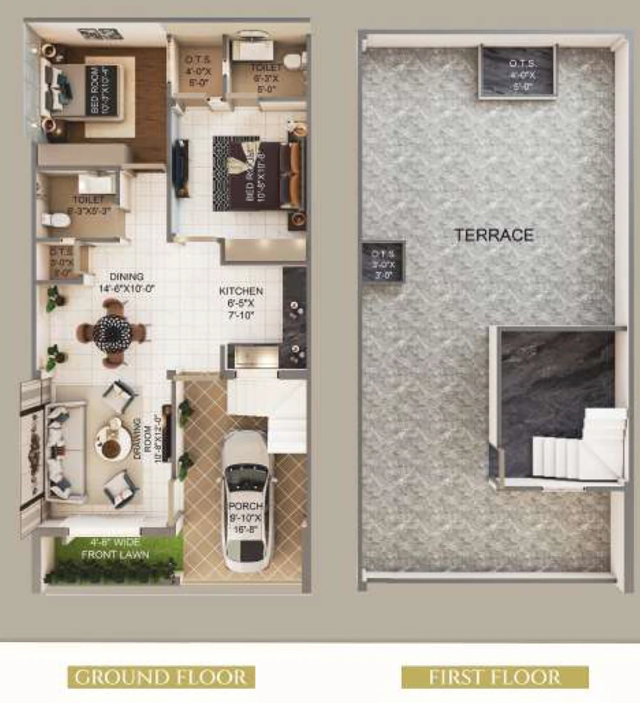 2 BHK House/Villa in RR Orchid Estate in Kanpur Road, Lucknow - Image 929117
