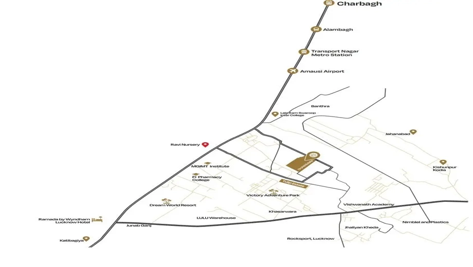 Location of RR Orchid Estate in Kanpur Road, Lucknow - Image 430111