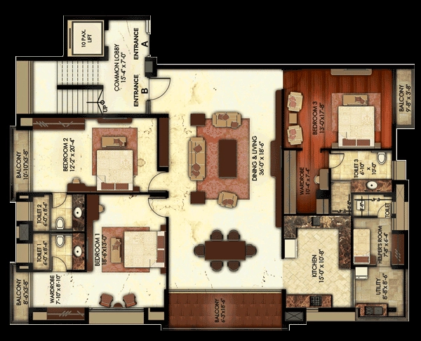 3 BHK Flat in Apranje Elite Nalkrish in Indiranagar, Bangalore - Image 929179